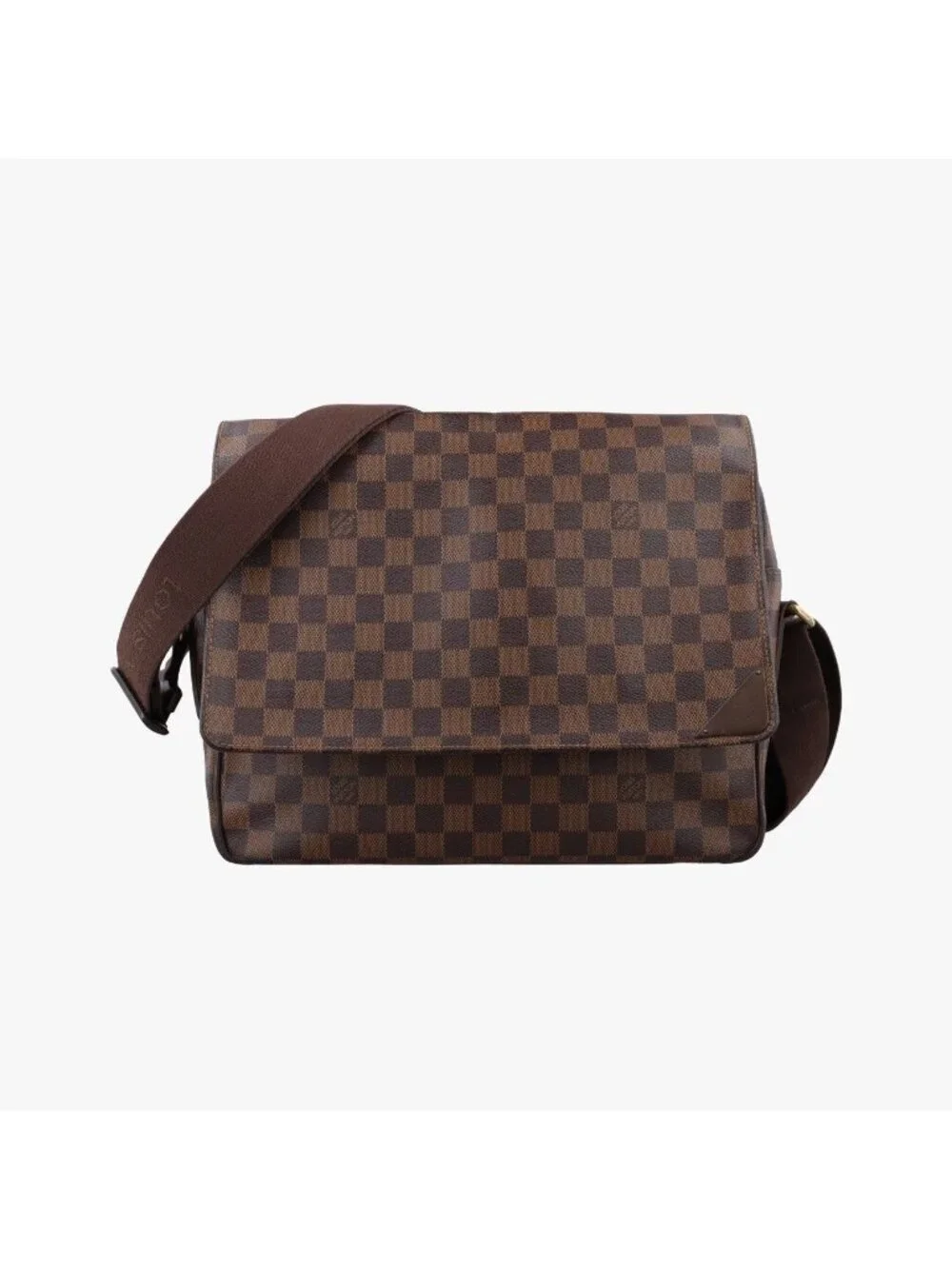 Louis Vuitton Shelton MM Ebene Damier Canvas Shoulder Bag
